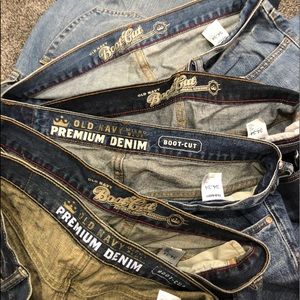 5 pairs of 34x34 Bootcut Old Navy Jeans